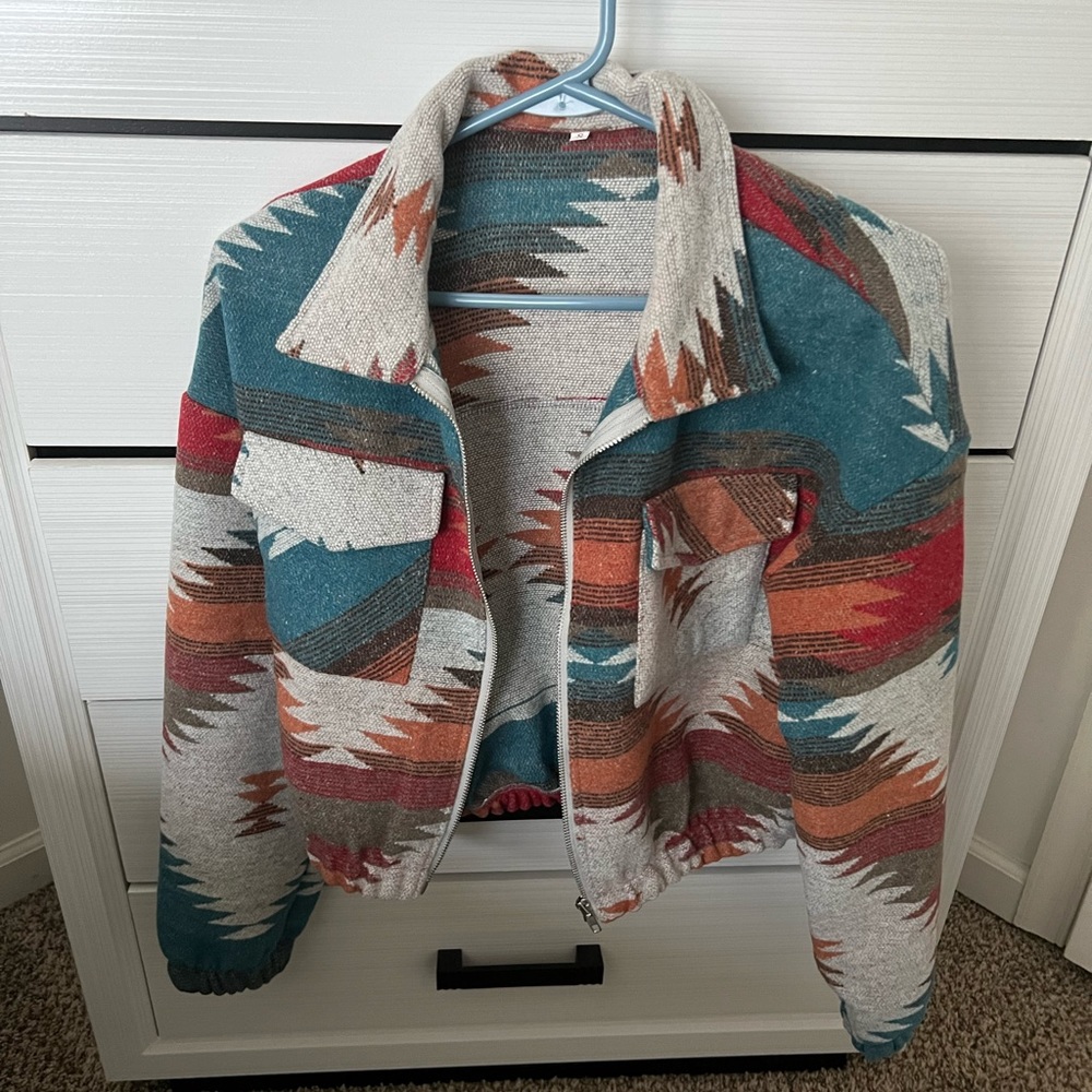 Aztec crop jacket